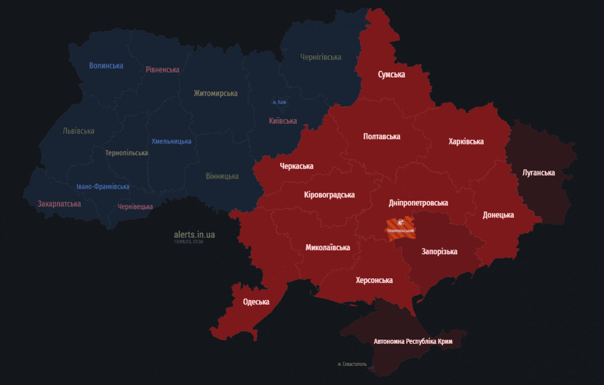 უკრაინაში საჰაერო განგაში გამოცხადდა - ოდესასა და ზაპოროჟიეში აფეთქებების ხმა ისმოდა