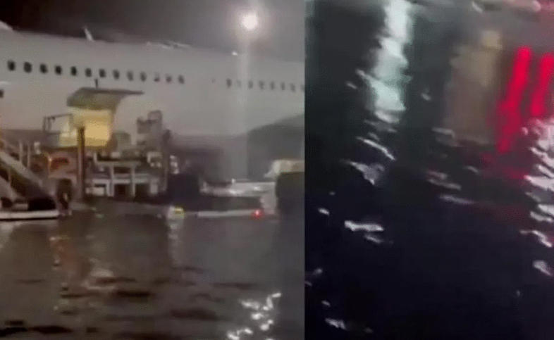 ფრანკფურტის აეროპორტში წყალდიდობის გამო ავიარეისები გაუქმდა