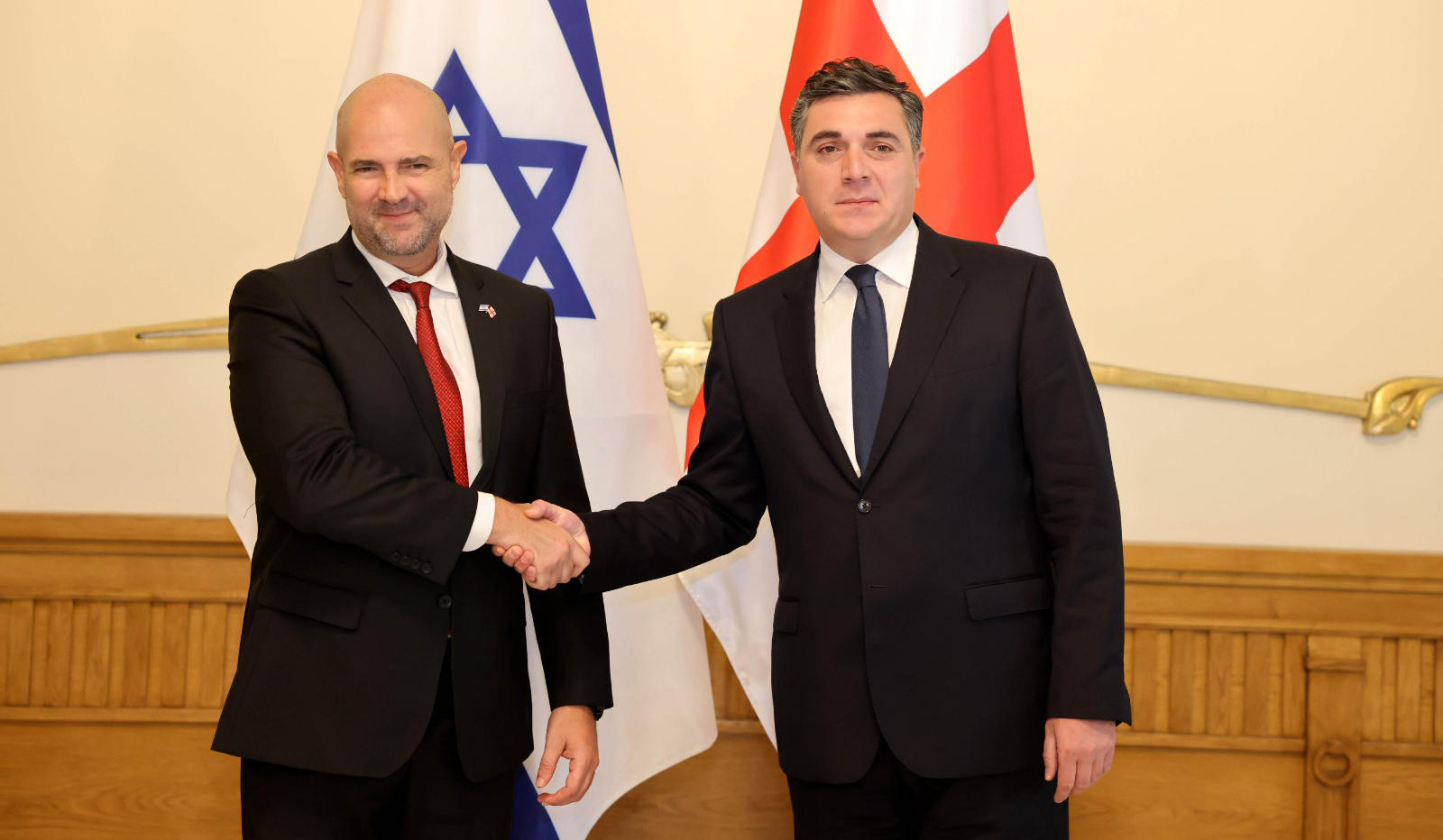 ილია დარჩიაშვილი საქართველოში ოფიციალური ვიზიტით მყოფ ისრაელის სახელმწიფოს საკანონმდებლო ორგანოს დელეგაციის ხელმძღვანელს, ქნესეთის სპიკერს ამირ ოჰანას შეხვდა