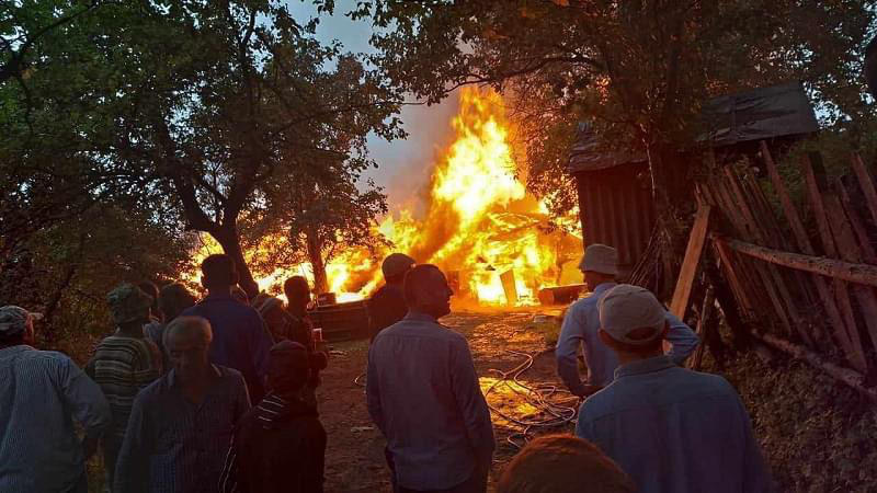 ხულოს მუნიციპალიტეტში სახლი დაიწვა