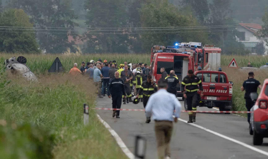 იტალიის საჰაერო ძალების საბრძოლო თვითმფრინავმა კატასტროფა განიცადა - დაიღუპა 5 წლის ბავშვი