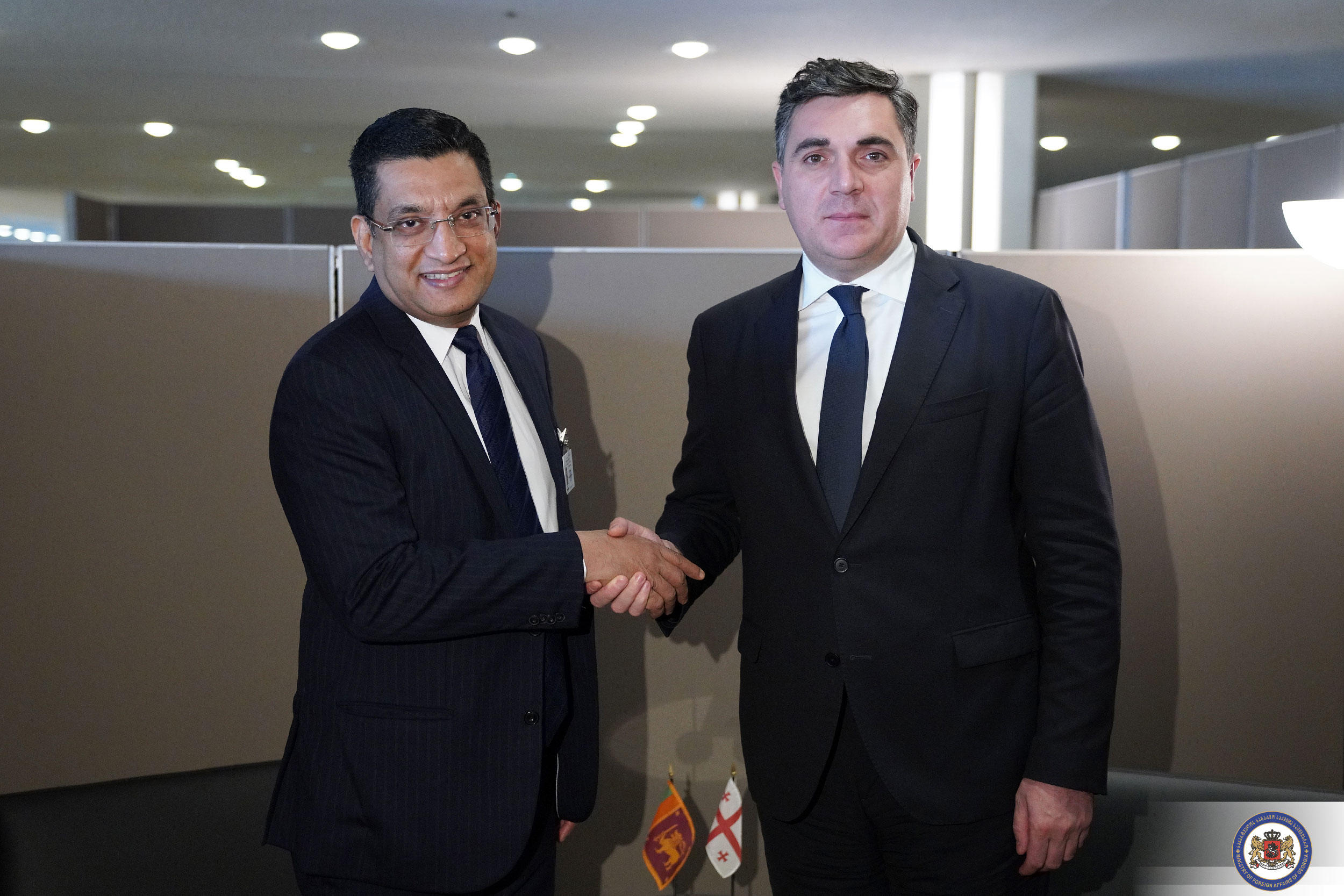 ილია დარჩიაშვილი შრი-ლანკის და ანტიგუა-ბარბუდის საგარეო საქმეთა მინისტრებს შეხვდა