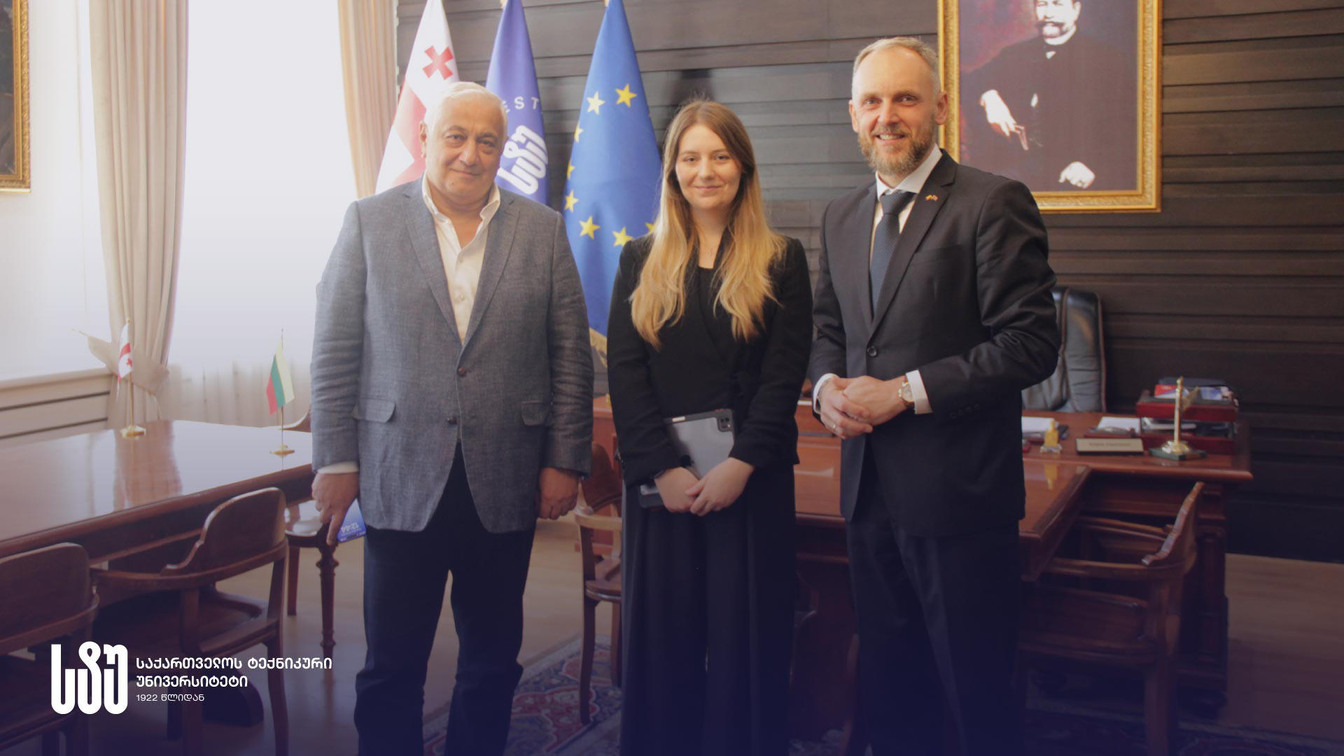საქართველოს ტექნიკური უნივერსიტეტის რექტორი საქართველოში ლიეტუვის ელჩს და სტუ-ის ლიეტუვური ენის, კულტურისა და განათლების ცენტრის ახალ ხელმძღვანელს შეხვდა