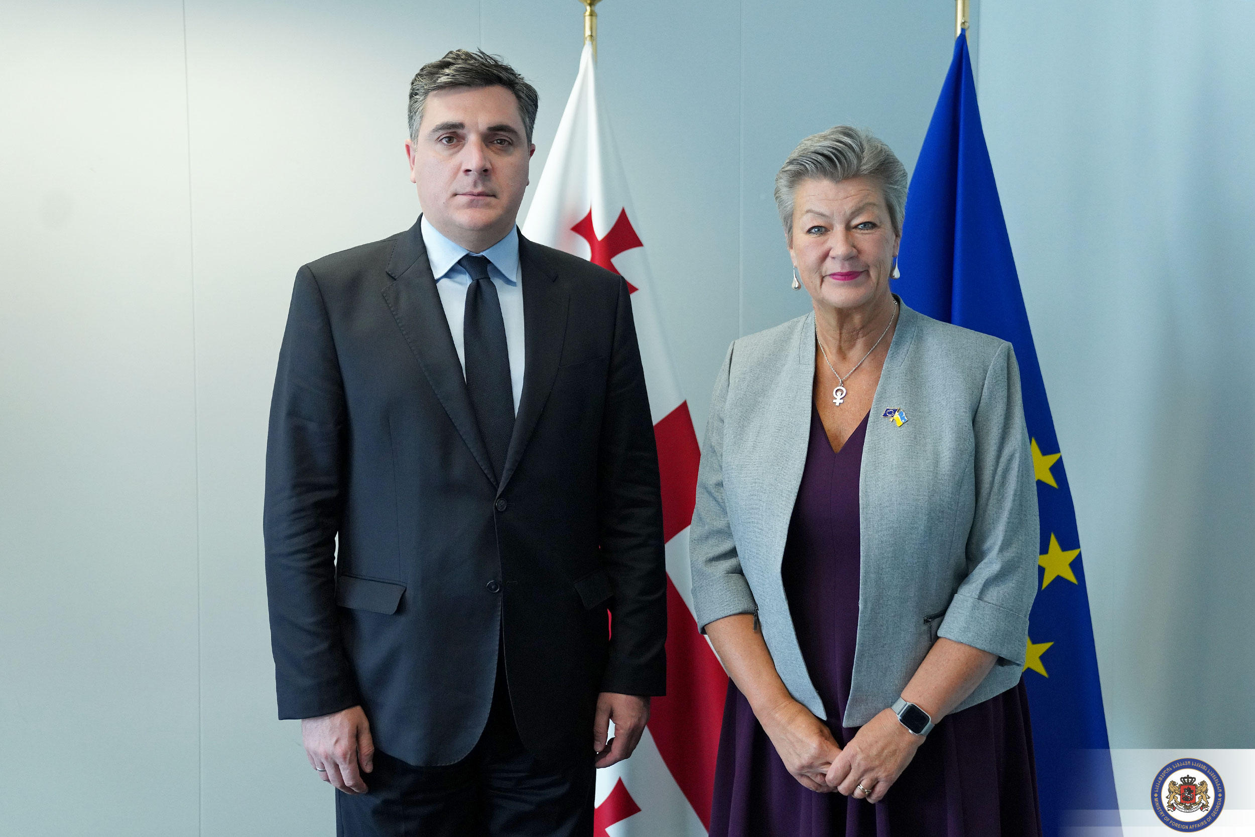 საქართველოს საგარეო საქმეთა მინისტრი ევროკომისარ ილვა იოჰანსონს შეხვდა