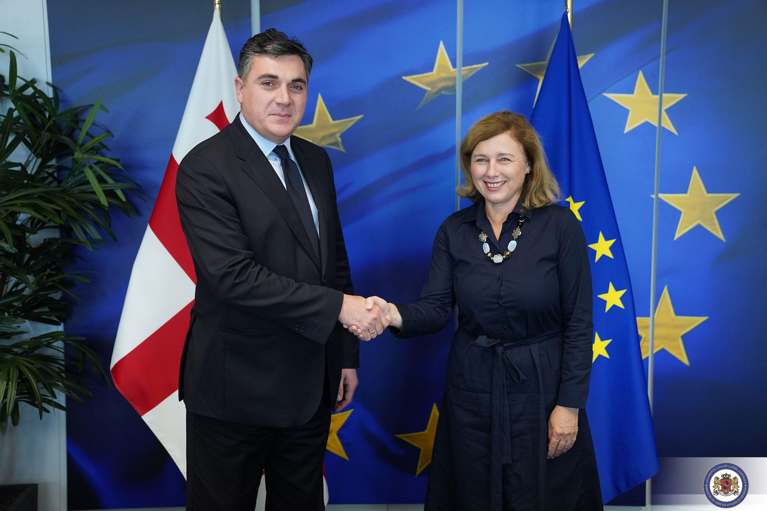საქართველოს საგარეო საქმეთა მინისტრი ევროკომისიის ვიცე-პრეზიდენტს, ვერა იუროვას შეხვდა