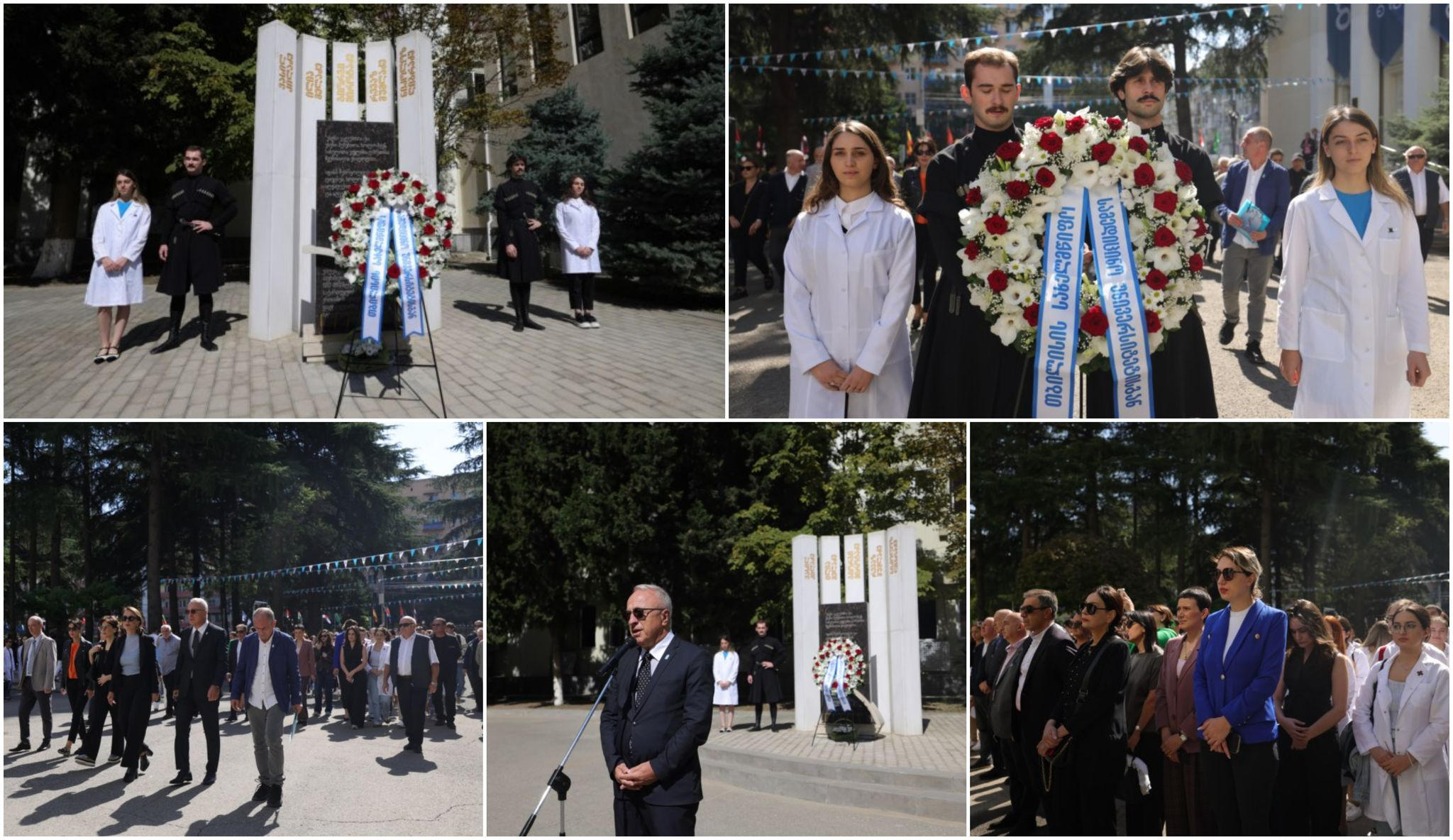 თსსუ-ში სოხუმის დაცემის დღე ომში დაღუპული თბილისის სახელმწიფო სამედიცინო უნივერსიტეტის სტუდენტების მემორიალთან აღინიშნა