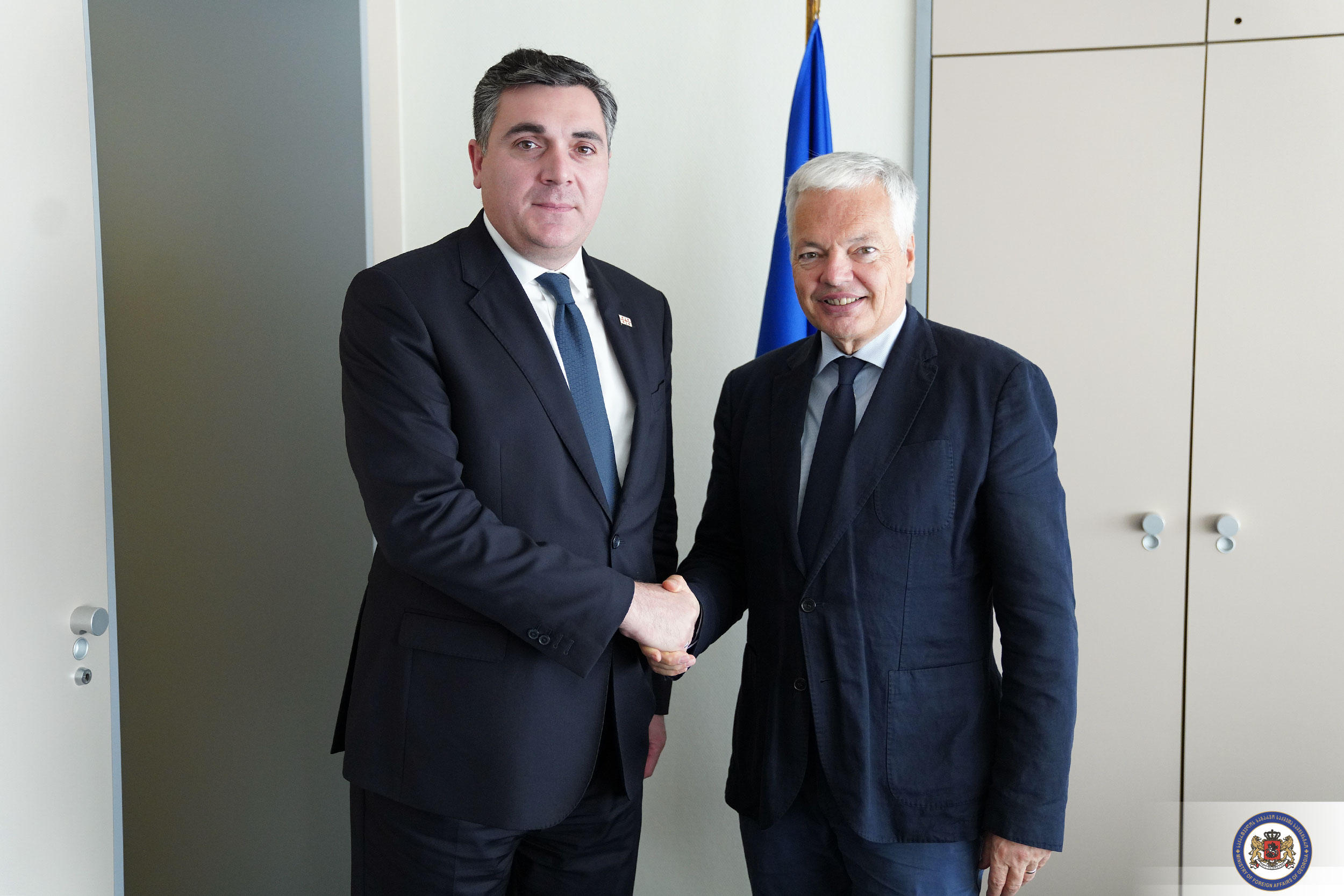 საგარეო საქმეთა მინისტრი ევროკომისარ დიდიე რეინდერს შეხვდა