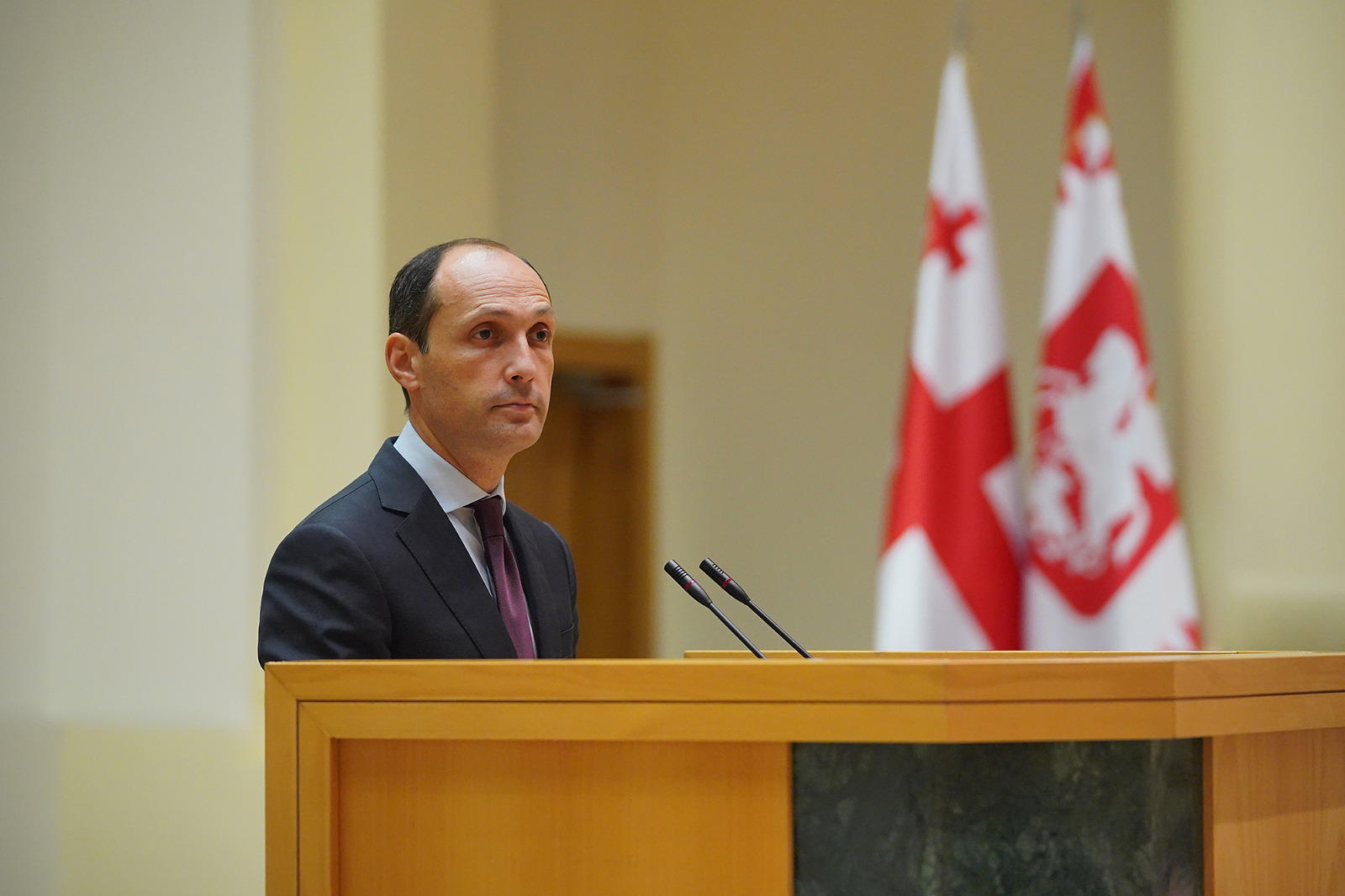 პარლამენტის პლენარულ სხდომაზე ეკონომიკისა და მდგრადი განვითარების მინისტრს უსმენენ