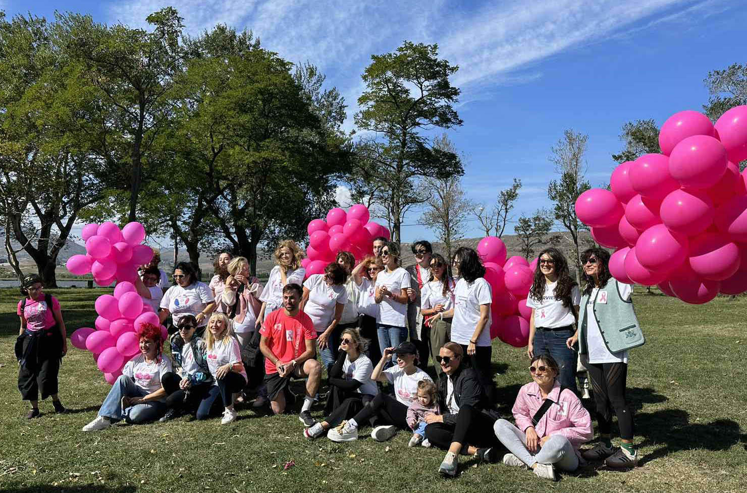 კამპანია „ვარდისფერი ოქტომბრის“ ფარგლებში ლისის ტბაზე გარბენი გაიმართა
