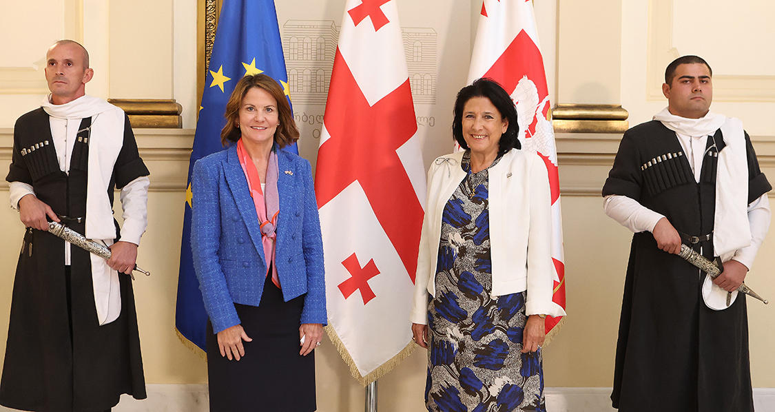 საქართველოს პრეზიდენტს აშშ-ის ელჩმა რწმუნებათა სიგელი გადასცა, რის შემდეგაც სალომე ზურაბიშვილსა და რობინ დანიგენს შორის პირისპირ შეხვედრა გაიმართა