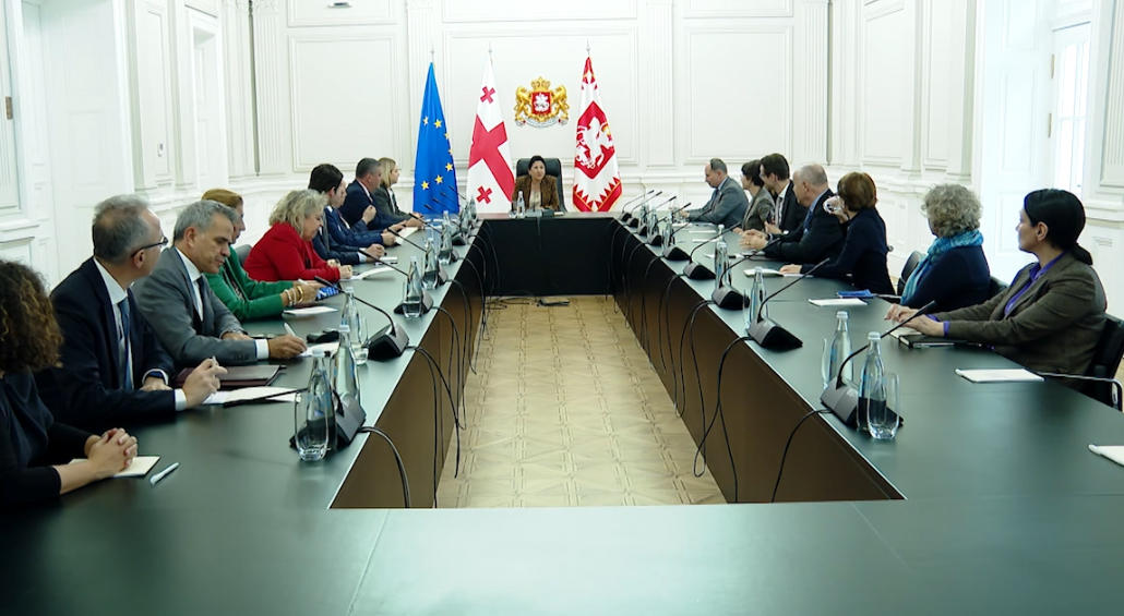 სალომე ზურაბიშვილი ევროკავშირის წევრი ქვეყნების ელჩებს შეხვდა