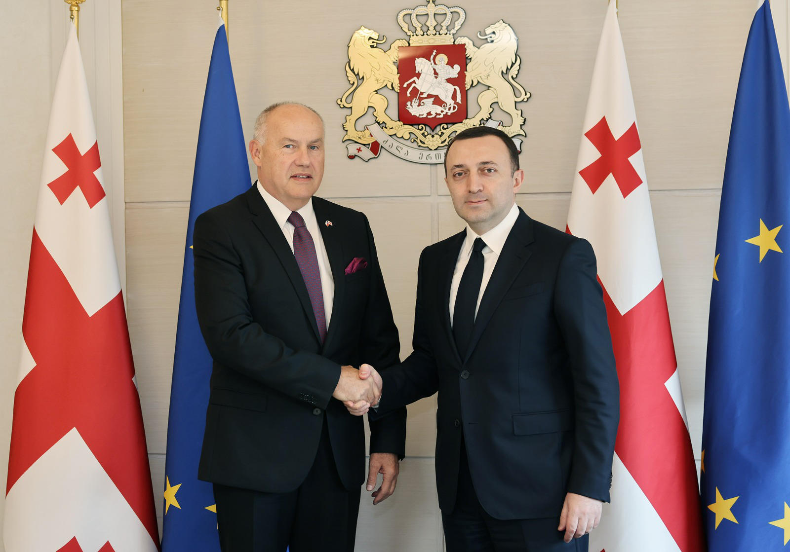 ირაკლი ღარიბაშვილი ჩეხეთის რესპუბლიკის საგანგებო და სრულუფლებიან ელჩს საქართველოში პეტრ კუბერნატს შეხვდა