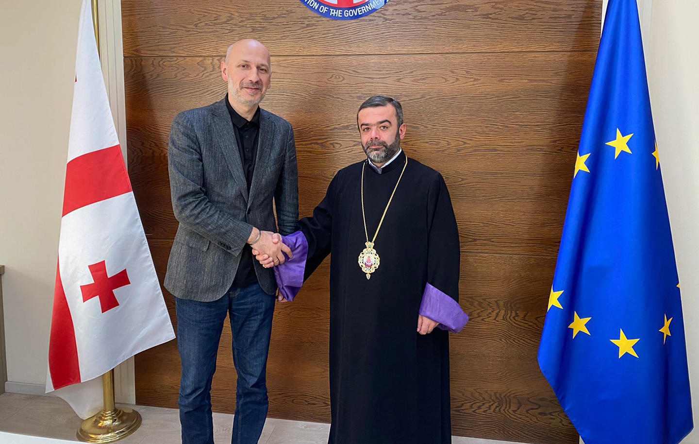 ზაზა ვაშაყმაძე სომეხთა სამოციქულო ეკლესიის საქართველოს ეპარქიის ეპისკოპოსს შეხვდა