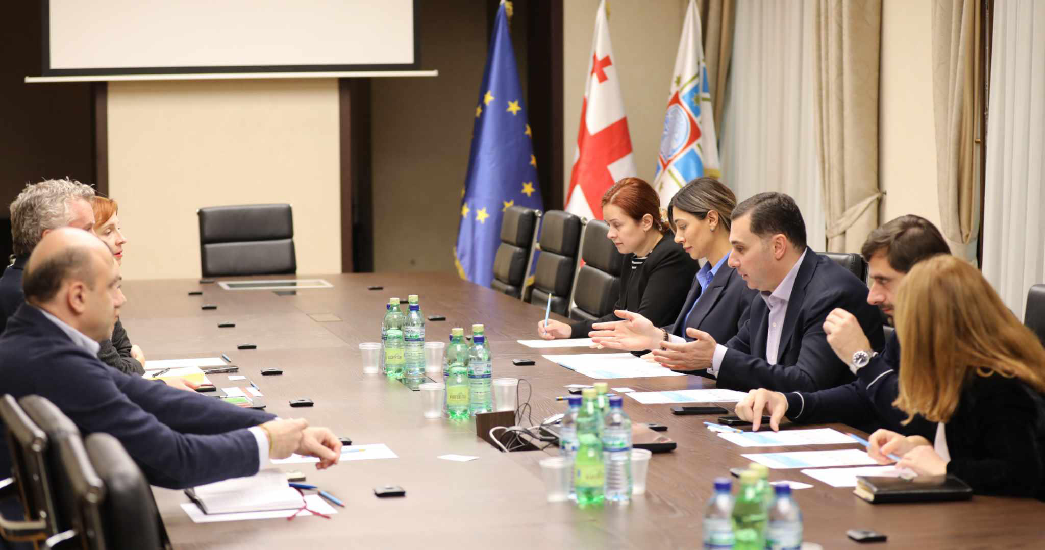 თბილისის საკრებულოს თავმჯდომარე გიორგი ტყემალაძე და საკრებულოს წევრები USAID-ის წარმომადგენლებს შეხვდნენ