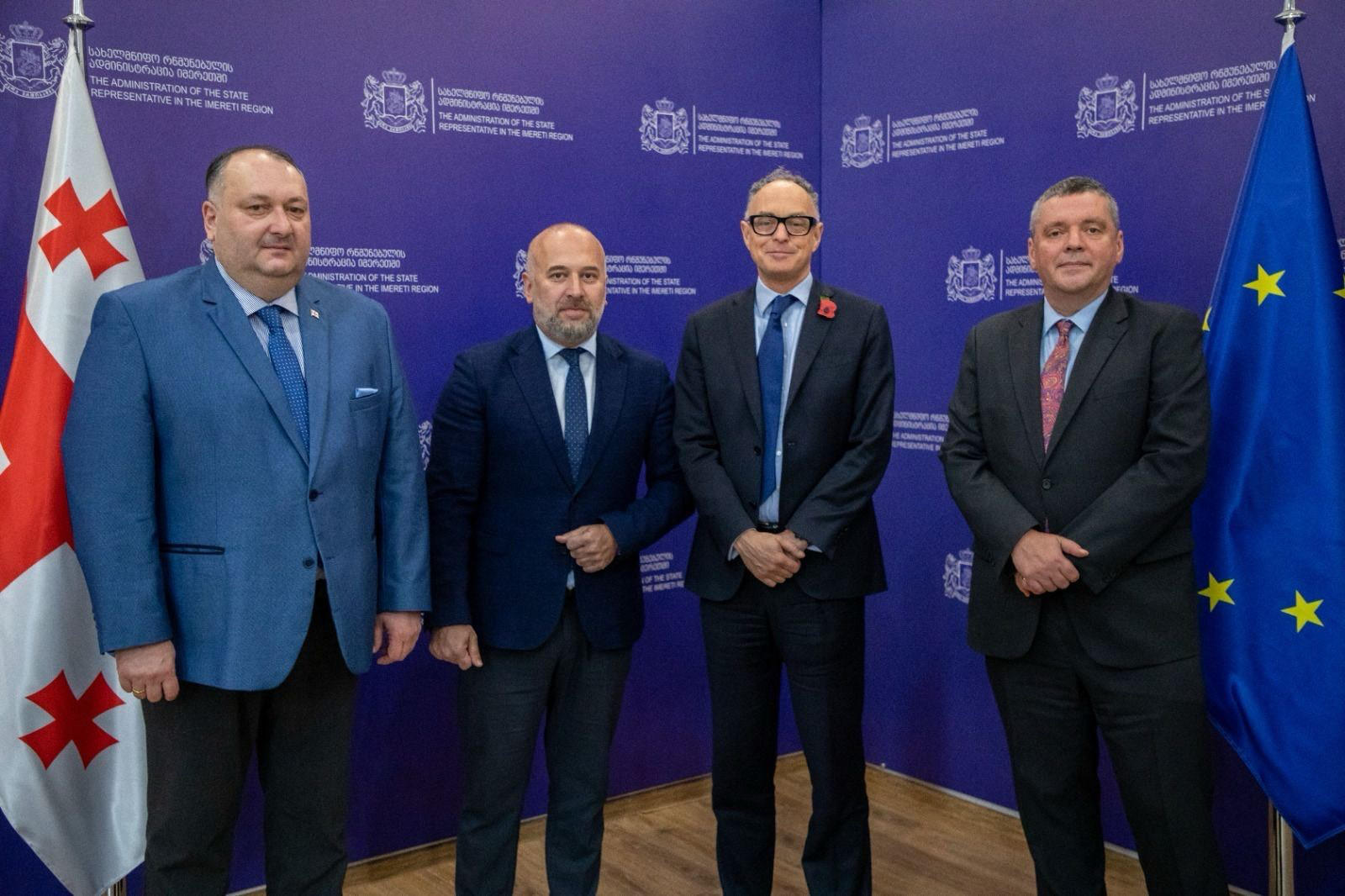 იმერეთში სახელმწიფო რწმუნებული და ქუთაისის მერი დიდი ბრიტანეთისა და რუმინეთის ელჩებს შეხვდნენ