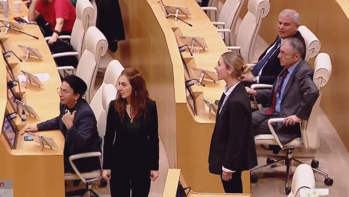 პარლამენტის სხდომაზე ლევან მგალობლიშვილმა თინა ბოკუჩავას „ნაბიჭვარი“ უწოდა, რის გამოც ანა წითლიძემ "ქართული ოცნების" წევრს ქაღალდები ესროლა