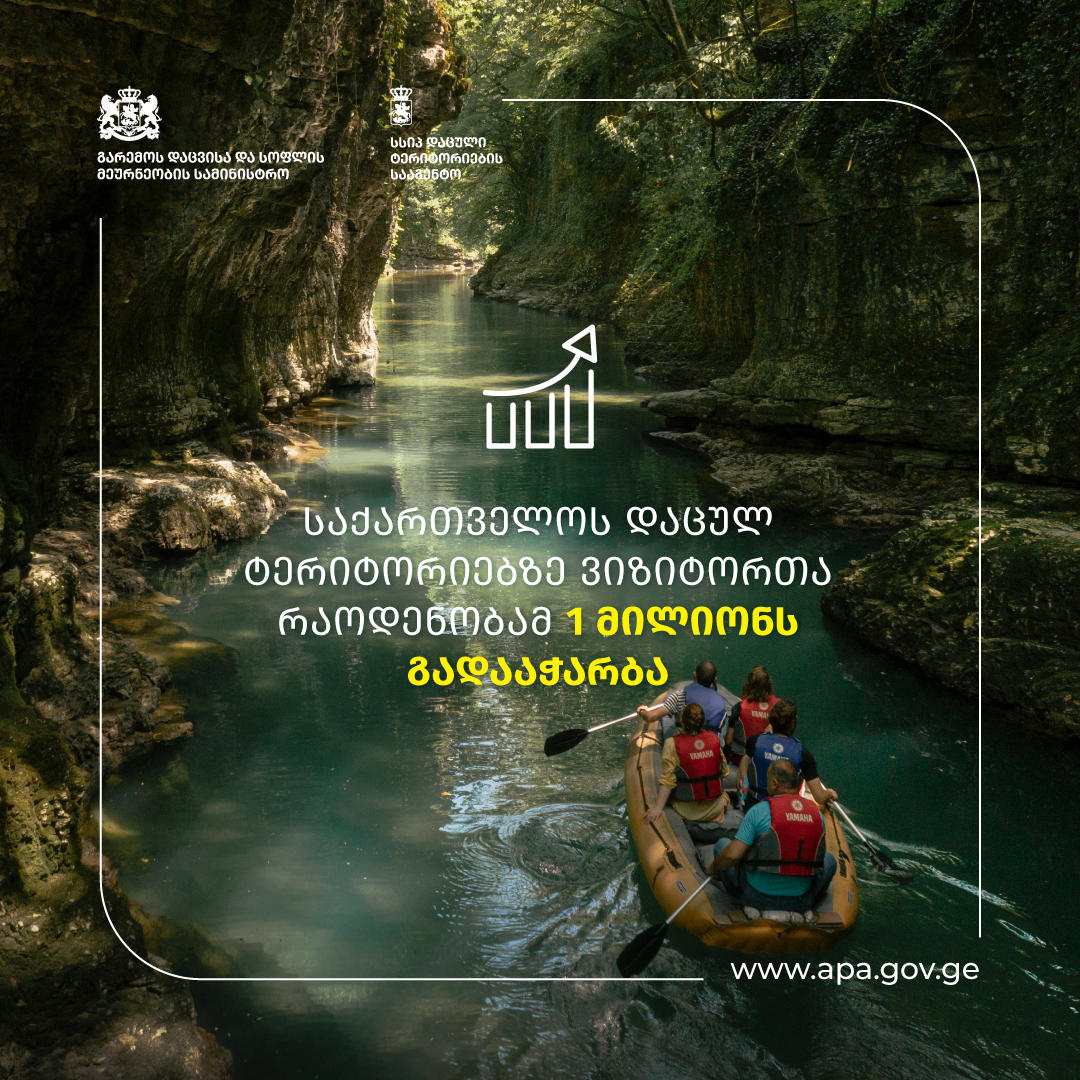 საქართველოს დაცულ ტერიტორიებზე ვიზიტორთა რაოდენობამ ერთ მილიონს გადააჭარბა