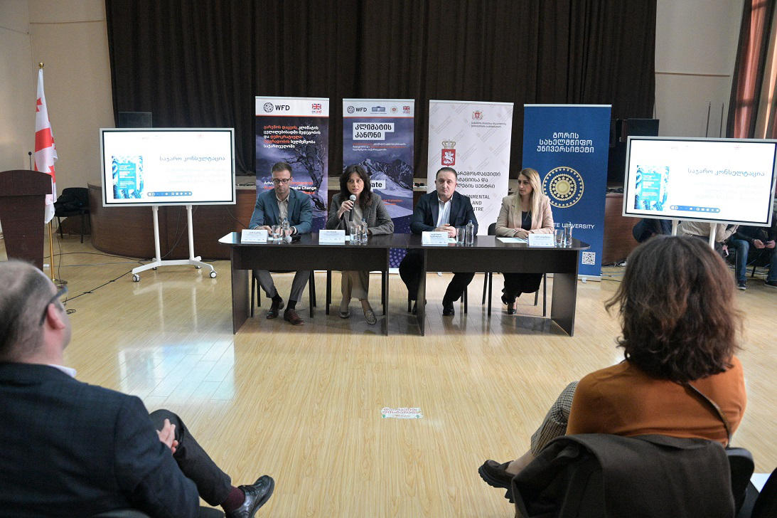 გარემოს დაცვისა და ბუნებრივი რესურსების კომიტეტის ინიციატივით გორის სახელმწიფო უნივერსიტეტში „კლიმატის კანონის თეთრი წიგნის"  საჯარო განხილვა გაიმართა