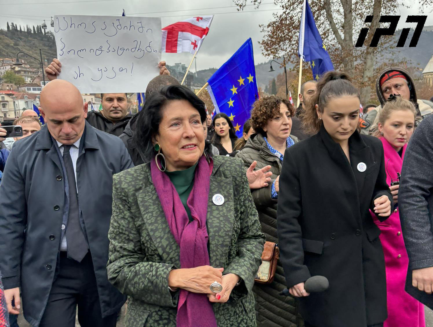 საქართველოს პრეზიდენტი „ევროპულ მარშს“ შეუერთდა