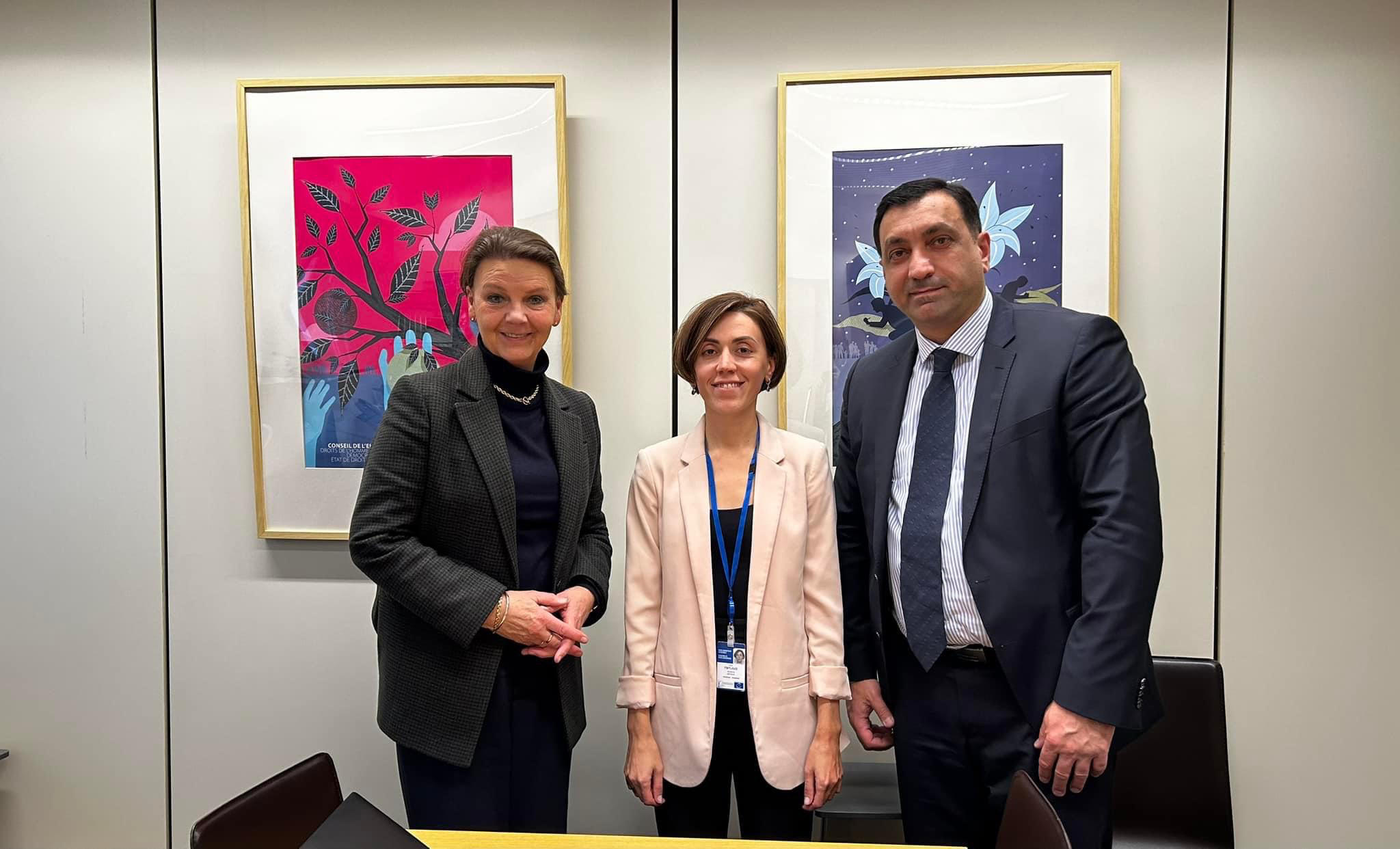 ლევან ბეჟაშვილი და ანა წითლიძე ნორვეგიის პარლამენტის წევრს და PACE - ნორვეგიის დელეგაციის ხელმძღვანელს ინგრიდ შოუს შეხვდნენ