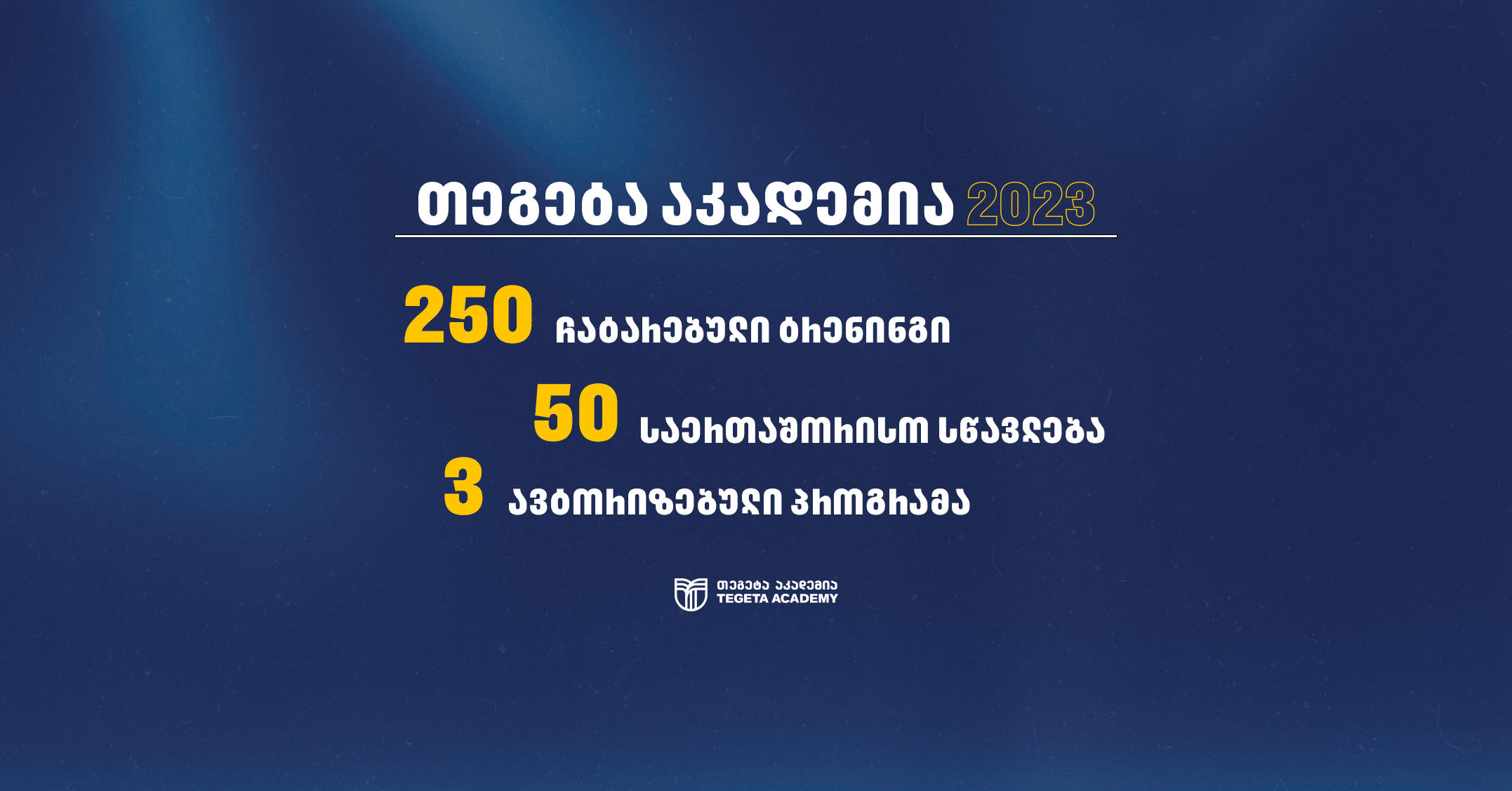 6000-მდე სატრენინგო საათი, 50-ზე მეტი საერთაშორისო სწავლება და 3 ავტორიზებული პროგრამა - „თეგეტა აკადემიის" 2023 წელი