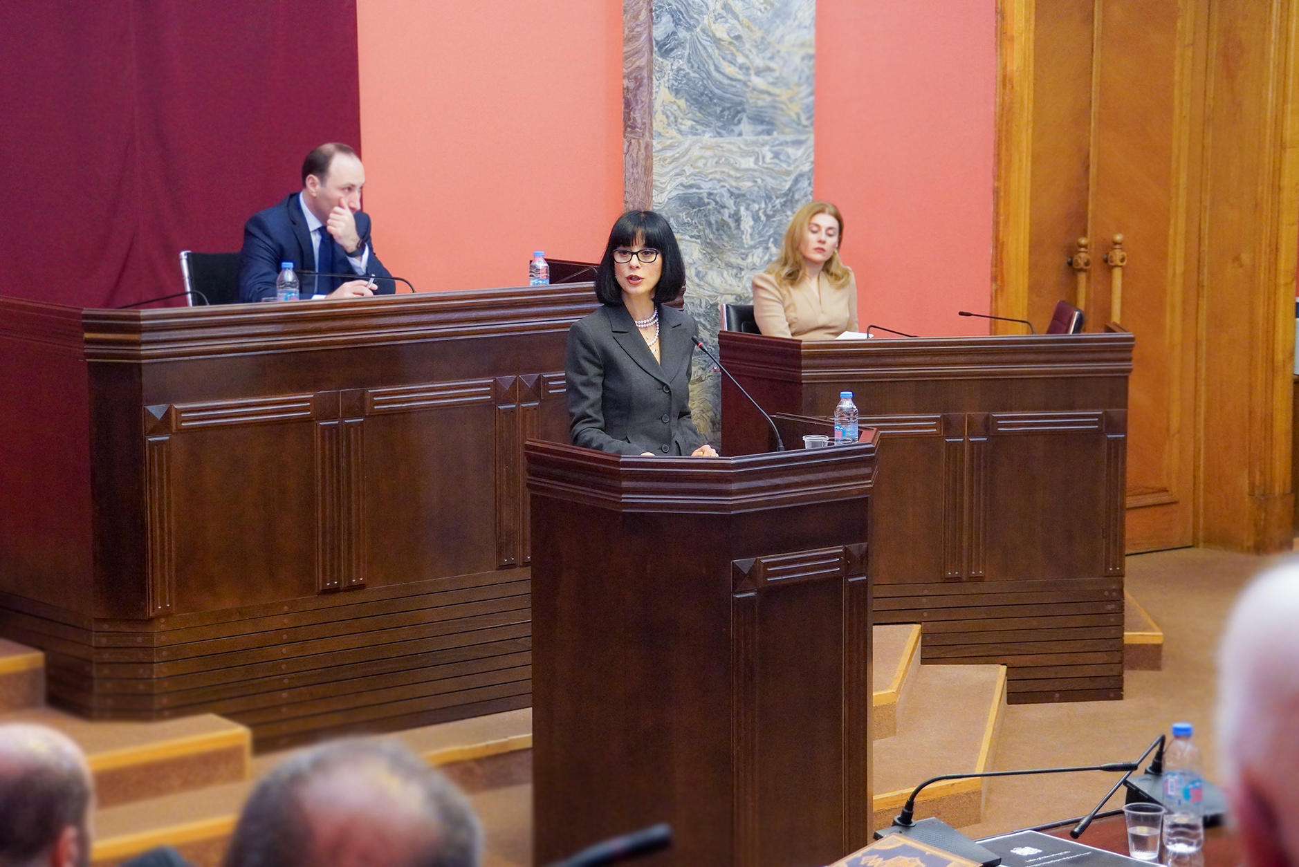 თეა ახვლედიანი - ეთნიკური უმცირესობების წარმომადგენლებით მჭიდროდ დასახლებულ რეგიონებში, ქართული ენის ცოდნის კუთხით არსებული გამოწვევების საპასუხოდ განსაზღვრული ამოცანები, მიმართულია სახელმწიფო ენის პოპულარიზაციისა და ცოდნის დონის ამაღლებისკენ