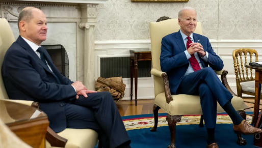 ჯო ბაიდენმა და ოლაფ შოლცმა აშშ-ის კონგრესს უკრაინის დახმარების სწრაფად დამტკიცებისკენ მოუწოდეს