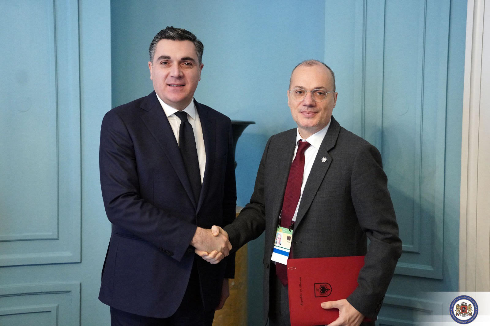 ილია დარჩიაშვილი ალბანელ კოლეგას შეხვდა