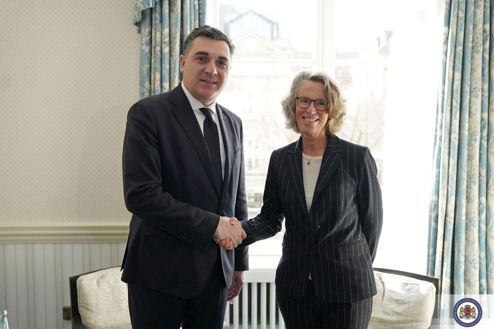 ილია დარჩიაშვილი მიუნხენის უსაფრთხოების კონფერენციის ფარგლებში, გერმანიის საგარეო საქმეთა ფედერალური სამინისტროს სახელმწიფო მინისტრს  სუზანა ბაუმანს შეხვდა