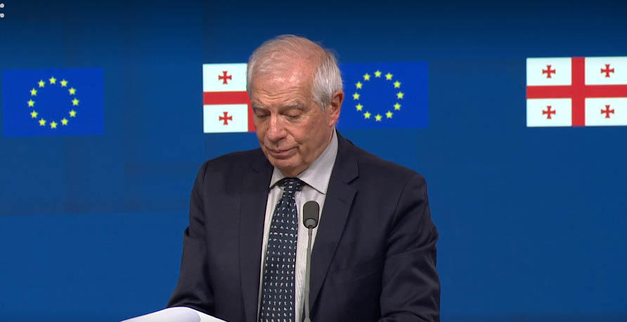 ჯოზეფ ბორელი - როდესაც საქართველოში ვიყავი ჩამოსული, ძალიან გამაოცა ევროპული დროშების რაოდენობამ თბილისის ქუჩებში - ეს ცხადყოფს, რომ თქვენი მოქალაქეები ძალიან მტკიცედ ფიქრობენ, რომ ევროკავშირი მათი მომავალია