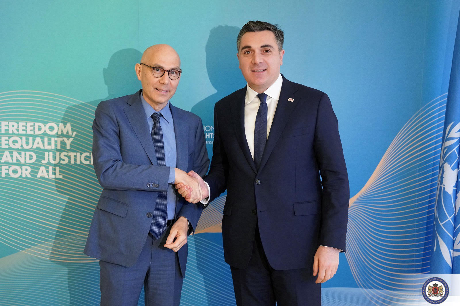 ილია დარჩიაშვილი გაერო-ს ადამიანის უფლებათა უმაღლეს კომისარს ვოლკერ ტურკს შეხვდა