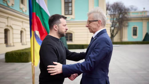 ვოლოდიმირ ზელენსკი კიევში ბულგარეთის პრემიერ-მინისტრს შეხვდა