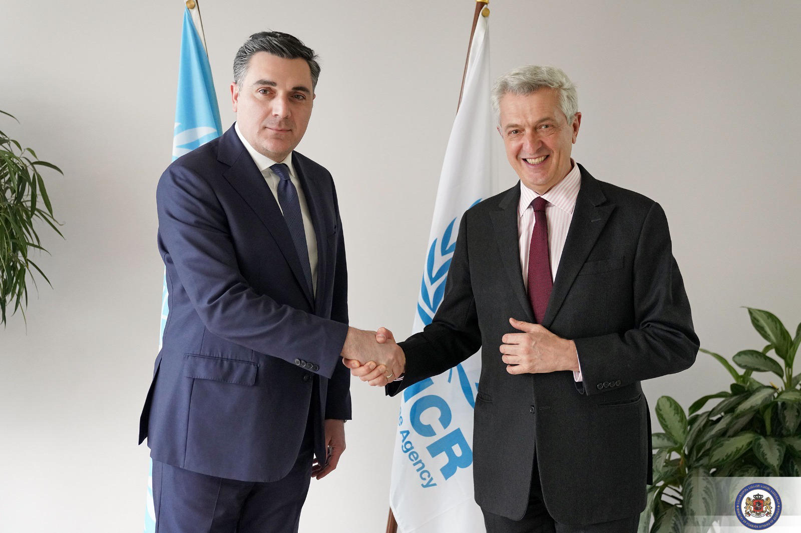 ილია დარჩიაშვილი გაერო-ს ლტოლვილთა უმაღლეს კომისარს, ფილიპო გრანდის შეხვდა