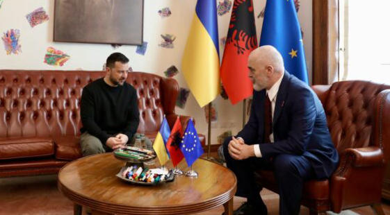 ვოლოდიმირ ზელენსკი ალბანეთის პრემიერ-მინისტრს შეხვდა