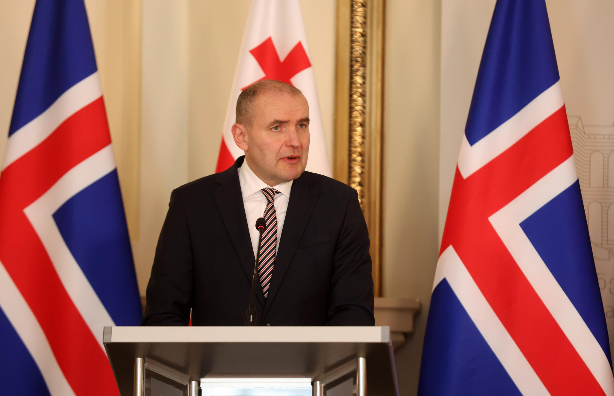 ისლანდიის პრეზიდენტი - როცა პირველად შევხვდი ქართველ მეგობრებს, მითხრეს, რომ ჩემი სახელი გუდნი იოჰანესონი ქართულ ენაზე ითარგმნებოდა, როგორც გუდუნა ივანიშვილი - მოხარული ვიქნები, ამ სახელით ვიყო ცნობილი საქართველოში