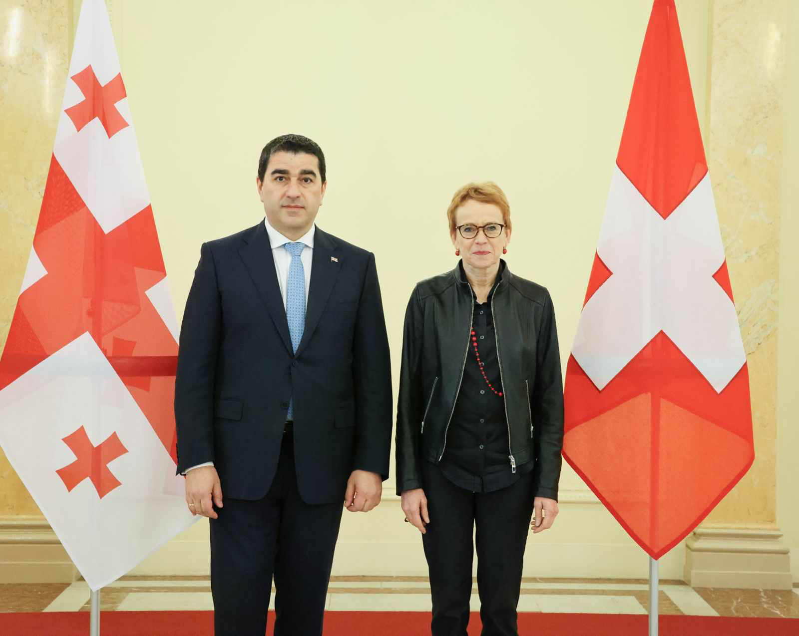 შალვა პაპუაშვილი შვეიცარიის პარლამენტის ზედა პალატის თავმჯდომარეს შეხვდა