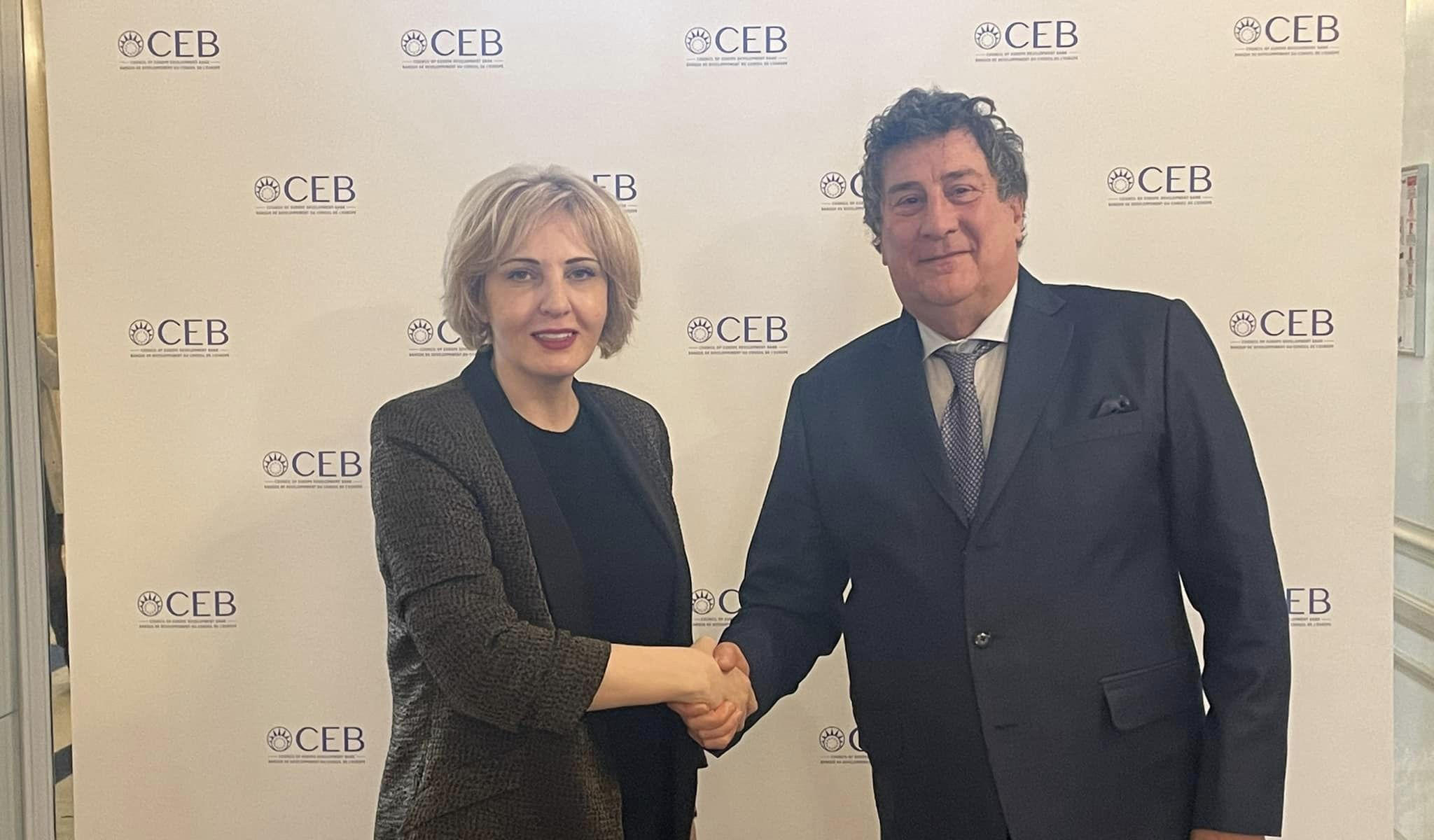 ეკა სეფაშვილი ევროპის საბჭოს განვითარების ბანკის მმართველსა და ბანკის აღმასრულებელ დირექტორს შეხვდა