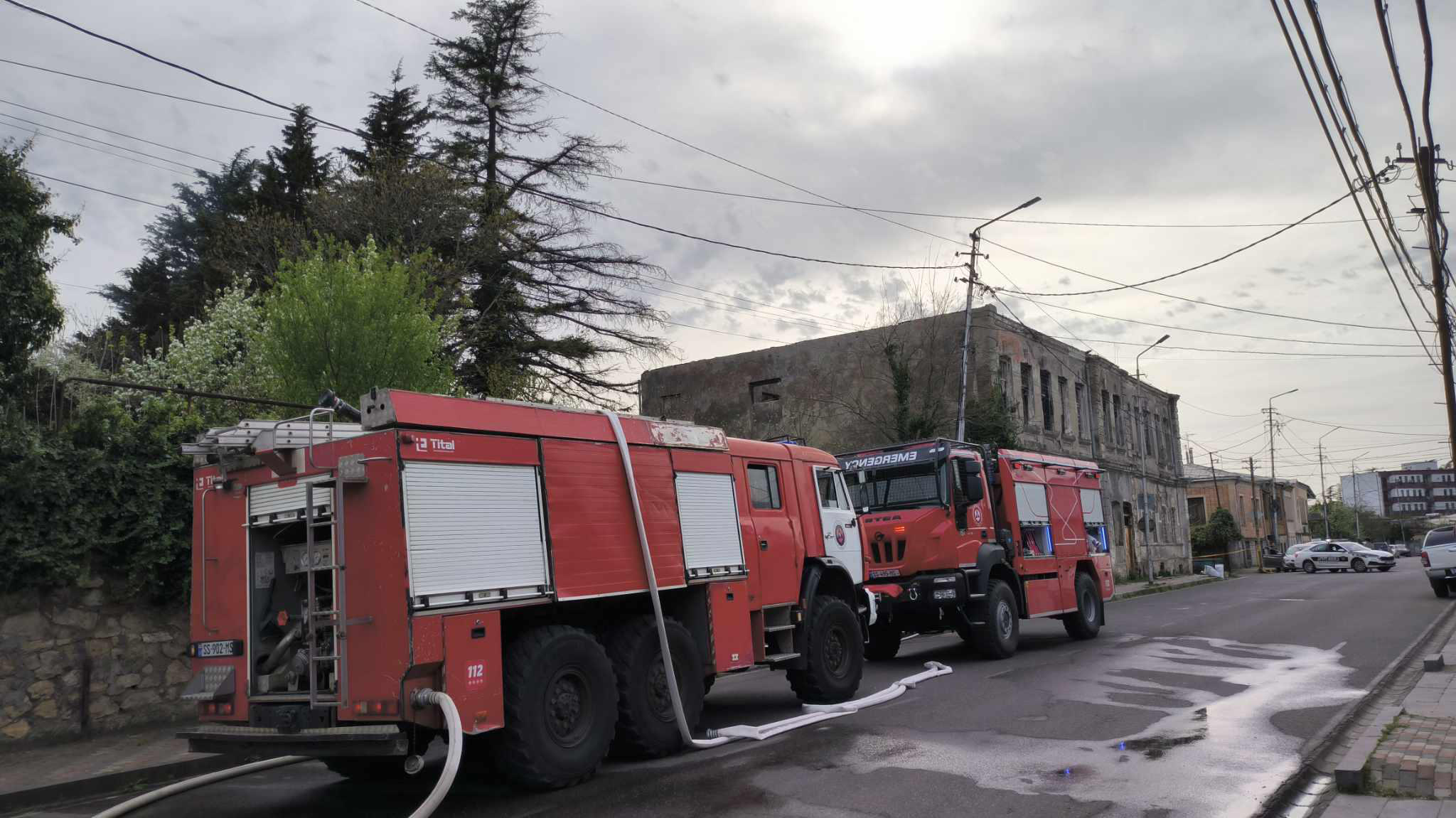 ქუთაისში, ნარკოლოგიური დისპანსერის ყოფილ შენობაში ხანძარი გაჩნდა