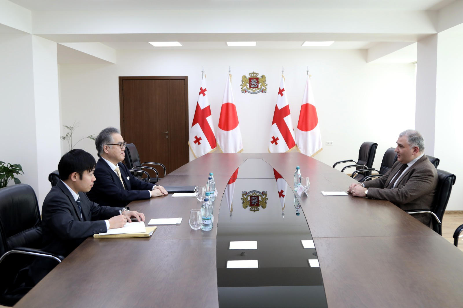 მიხეილ სარჯველაძე იაპონიის ელჩ ჰიდეკი იშიძუკას შეხვდა