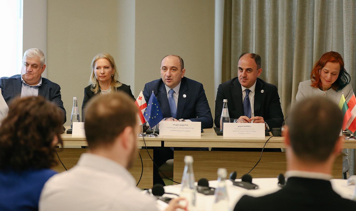 დავით ნარმანია კონკურენციის სამართლის აღსრულების ღონისძიებაზე სიტყვით წარდგა