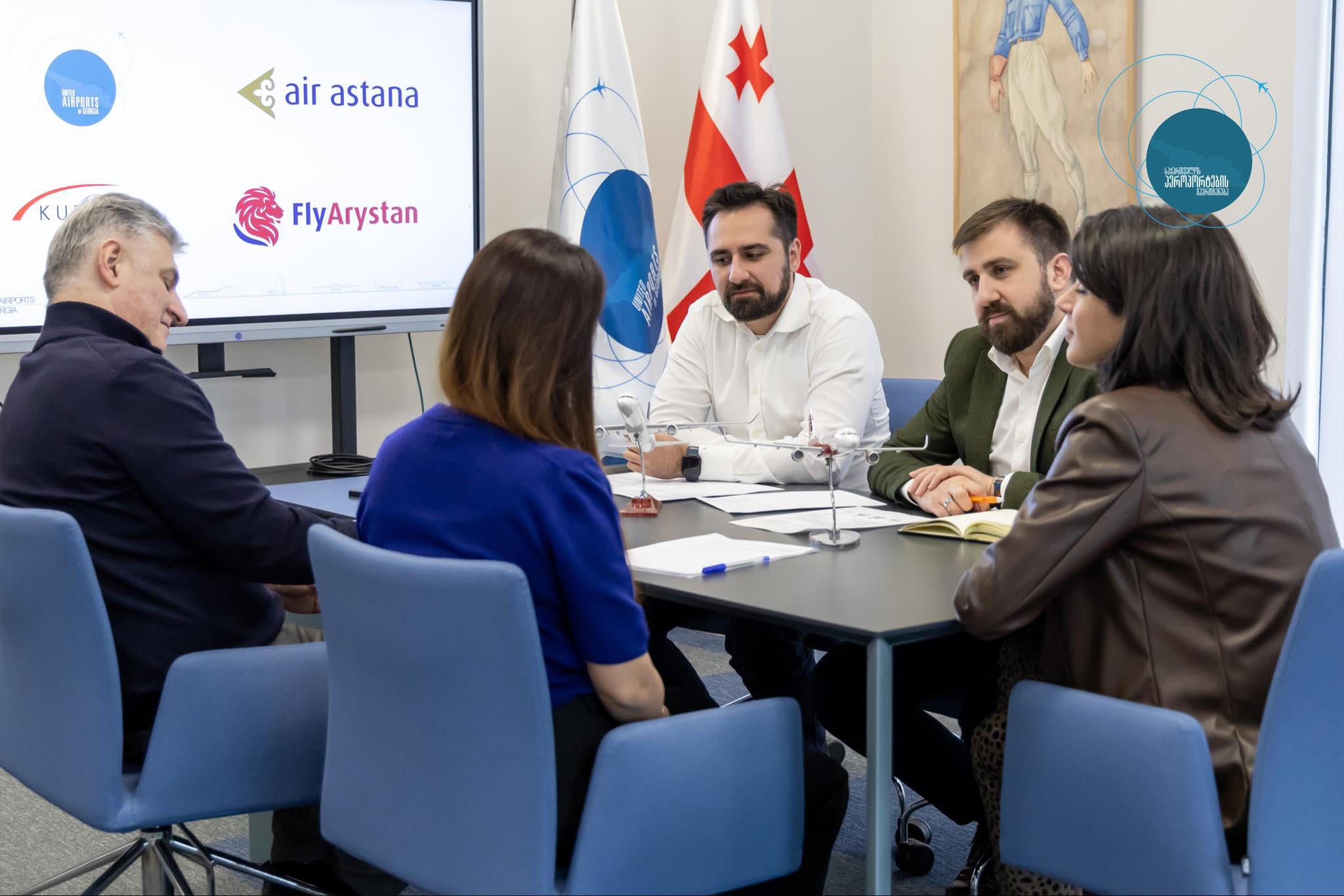 ირაკლი ქარქაშაძე კავკასიასა და ცენტრალურ აზიაშია Air Astana-ს ჯგუფის რეგიონულ მენეჯერს შეხვდა