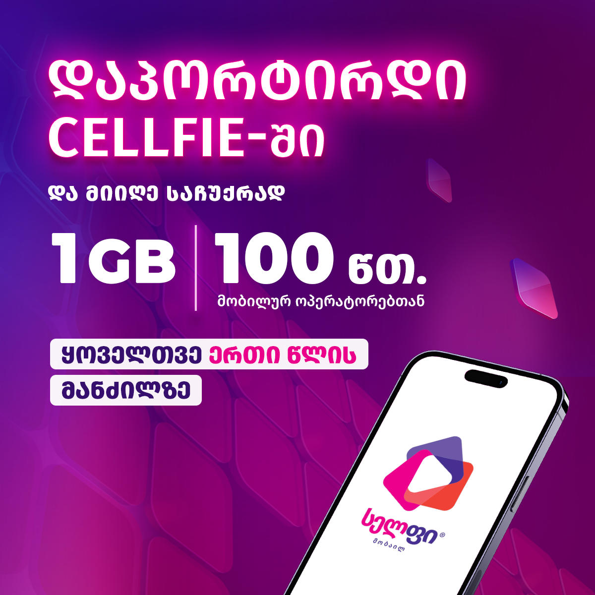 „სელფიზე“ პორტირება ონლაინ გახდა შესაძლებელი, დაპორტირებული მომხმარებლები კი ყოველთვე 1GB+100 წუთით დასაჩუქრდებიან