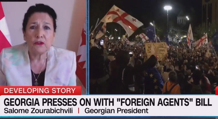 სალომე ზურაბიშვილი - საქართველოს მოსახლეობა არასდროს მისცემს საშუალებას მთავრობას, რომელიც აშკარად პრორუსულია, კვლავ მის მთავრობად დარჩეს