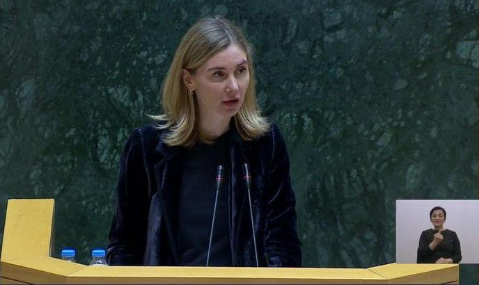 თინა ბოკუჩავა გომელაურს - თქვენი სახით აქ არ დგას შს მინისტრი, აქ დგას ყოფილი პროფესიული როლიდან ვერგამოსული რუსი ოლიგარქის პირადი მცველი, რომელიც მზადაა ახალგაზრდების წინააღმდეგ პოლიციის ხელი აღმართოს