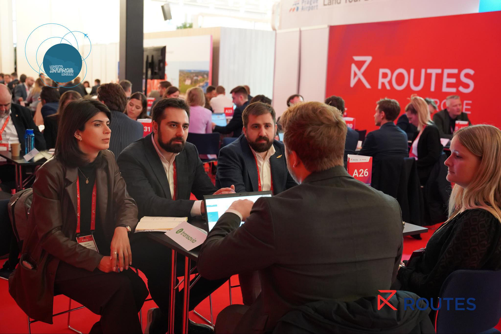 ირაკლი ქარქაშაძე Routes Europe 2024-ის ფარგლებში ავიაკომპანია Transavia-ს მენეჯმენტს შეხვდა