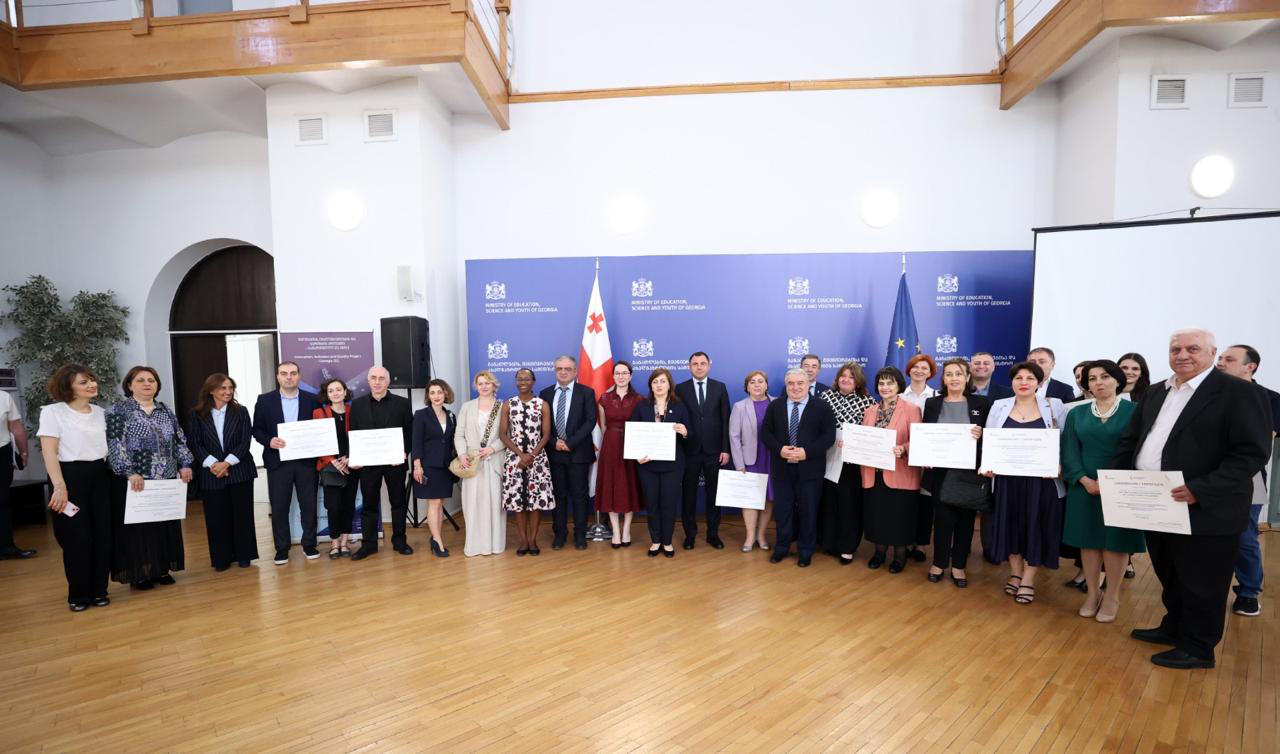 გიორგი ამილახვარმა კონკურენტული ინოვაციების კონკურსში (CIF) გამარჯვებული პროექტების წარმომადგენლები დააჯილდოვა