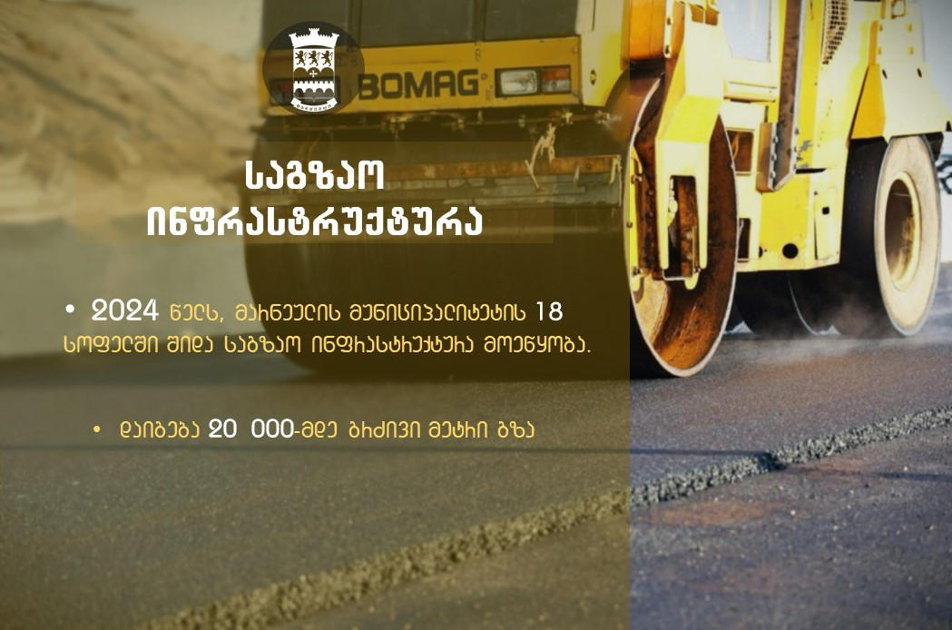 მარნეულის მუნიციპალიტეტის სოფელ ხოჯორნსა და სადახლოში შიდა საუბნო გზების სარეაბილიტაციო სამუშაოები მიმდინარეობს
