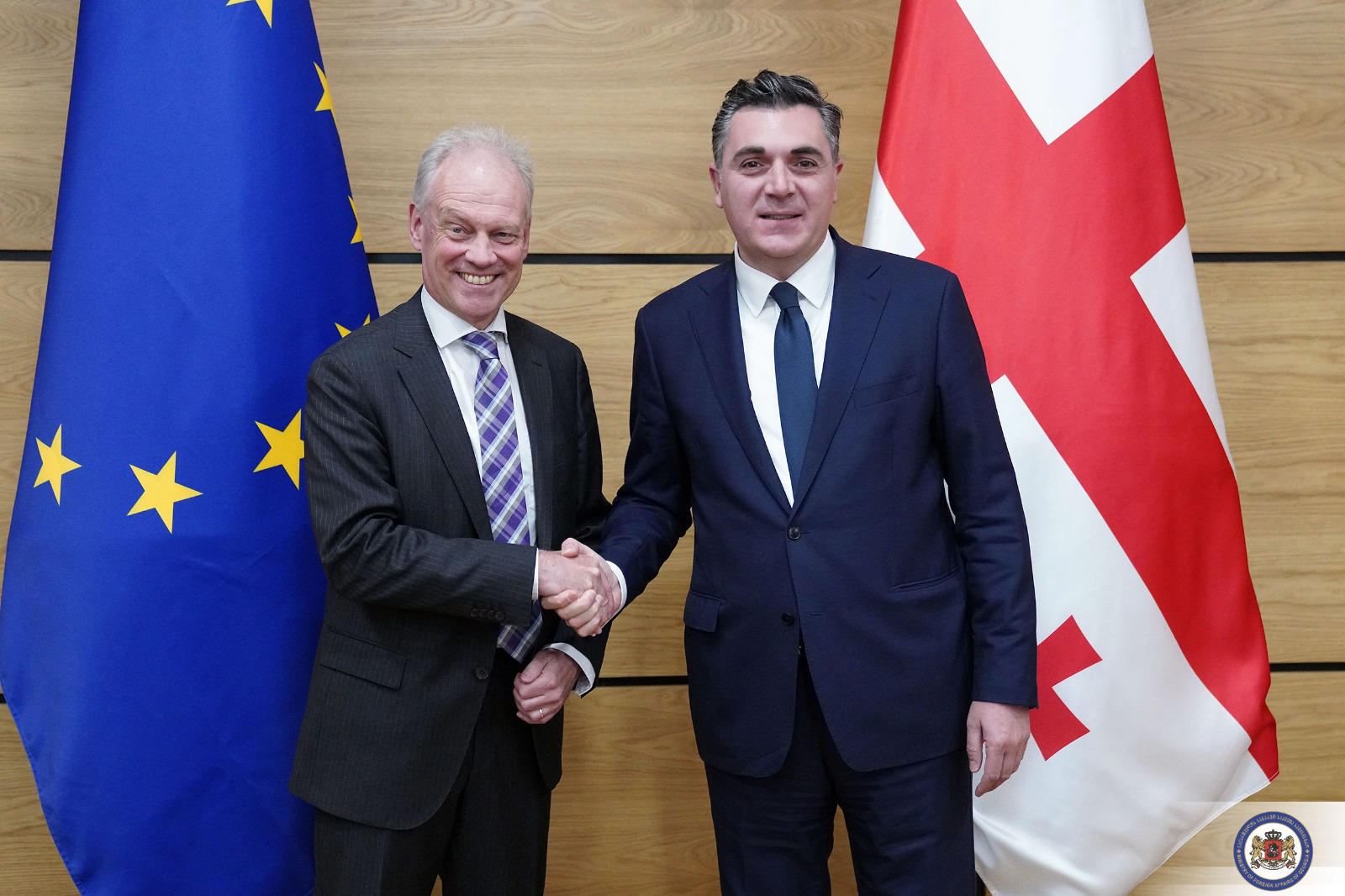 ილია დარჩიაშვილი ევროკომისიის სამეზობლოსა და გაფართოებაზე მოლაპარაკებათა საკითხებში გენერალურ დირექტორს გერტ იან კოპმანს შეხვდა