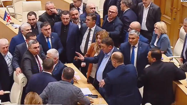 ტარიელ ნაკაიძის მიერ „ქართული ოცნების“ წევრების სერგო ორჯონიკიძესთან შედარებას, პლენარულ სხდომაზე ხმაური მოჰყვა - ოპოზიციონერ დეპუტატს უმრავლესობის წევრებმა შეურაცხმყოფელი რეპლიკებით მიმართეს და ქაღალდები ესროლეს