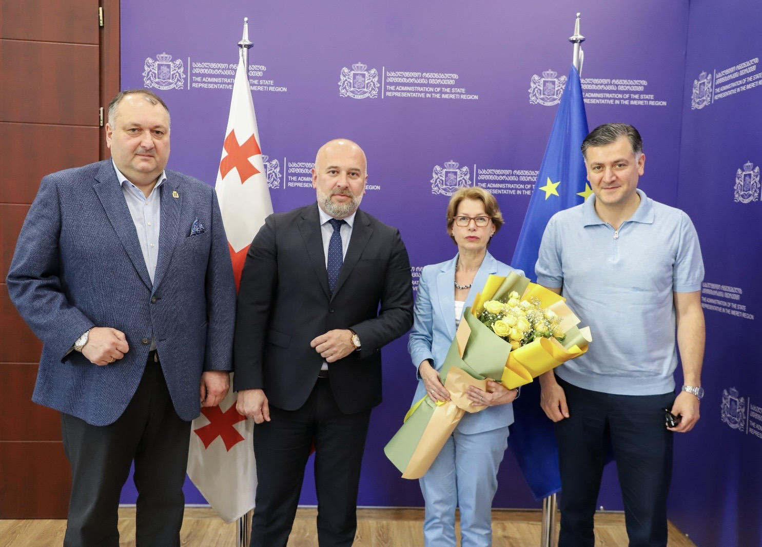 იმერეთში სახელმწიფო რწმუნებული და ქუთაისის მერი ლატვიის ელჩს შეხვდნენ